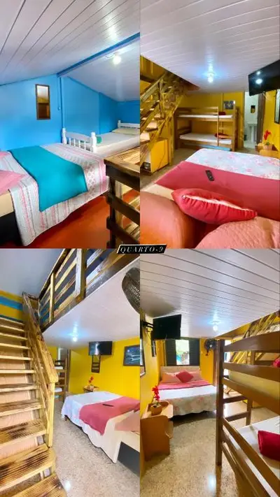 Quartos para Familia - Pousada Tubarão - Ilha do Mel - Pr