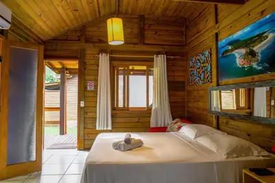 Suite com vista para o jardim - Pousada Plancton - Ilha do Mel - Paraná